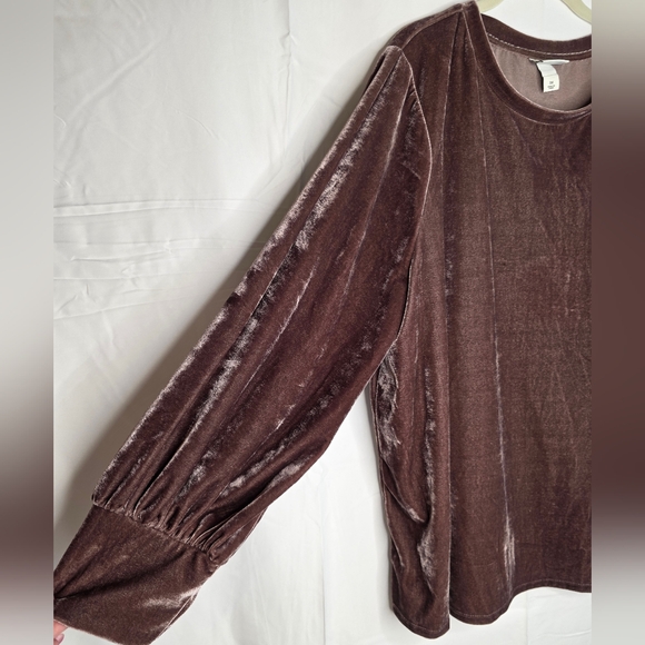 Ava & Viv 3X Blush Crushed Velour Pullover Stretch N-1760 - Picture 7 of 12